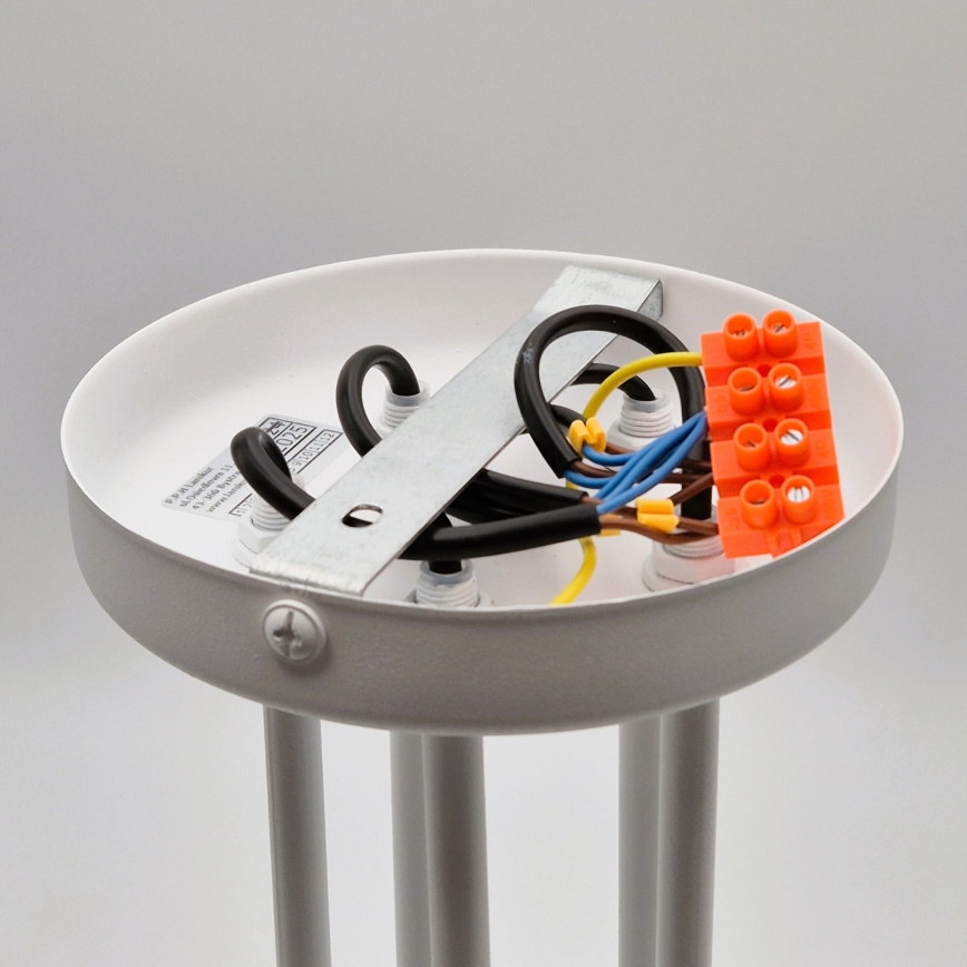 Bevestigde hanglamp MATYLDA 5xE27/60W/230V wit