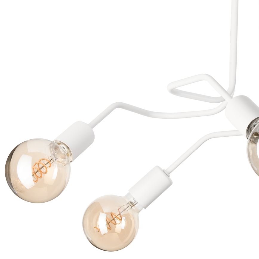 Bevestigde hanglamp MATYLDA 5xE27/60W/230V wit