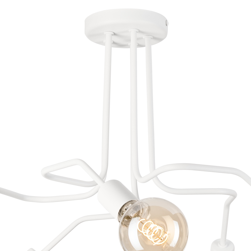 Bevestigde hanglamp MATYLDA 5xE27/60W/230V wit
