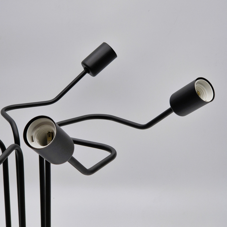 Bevestigde hanglamp MATYLDA 5xE27/60W/230V zwart