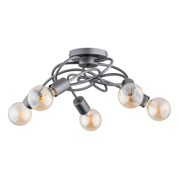 Bevestigde hanglamp MAXIS 5xE27/15W/230V grijs