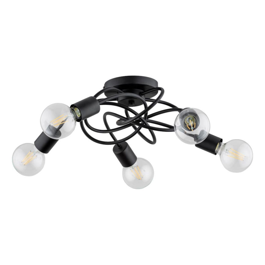 Bevestigde hanglamp MAXIS 5xE27/15W/230V zwart