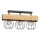 Bevestigde hanglamp MENTON 3xE27/15W/230V zwart/bruin/eiken
