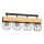 Bevestigde hanglamp MENTON 4xE27/15W/230V zwart/bruin/eiken