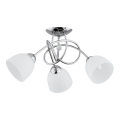 Bevestigde hanglamp MODENA 3xE27/60W/230V glanzend chroom/wit