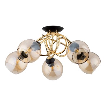 Bevestigde hanglamp MODENA 5xE14/10W/230V goud