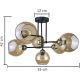 Bevestigde hanglamp MONDE GOLD 6xE27/60W/230V