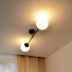 Bevestigde hanglamp MOON 2xE27/15W/230V zwart