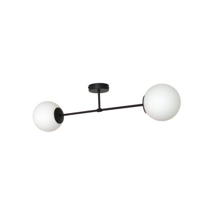 Bevestigde hanglamp MOON 2xE27/15W/230V zwart