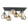 Bevestigde hanglamp NESSA 6xE27/60W/230V zwart/gerookt beige