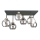 Bevestigde hanglamp NESSA 6xE27/60W/230V zwart/goud/doorzichtig