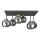 Bevestigde hanglamp NESSA 6xE27/60W/230V zwart/goud/gerookt zwart