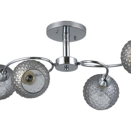 Bevestigde hanglamp OAKLAND 4xE27/60W/230V