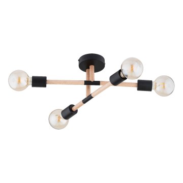 Bevestigde hanglamp OTELLO 4xE27/15W/230V zwart/beige