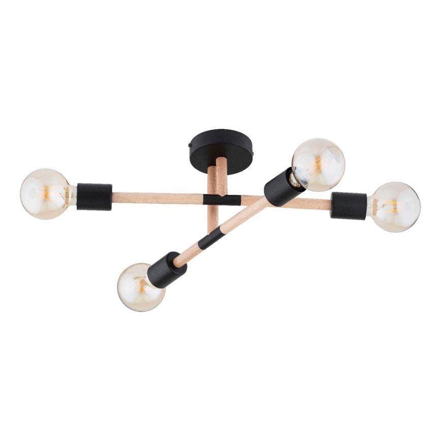 Bevestigde hanglamp OTELLO 4xE27/15W/230V zwart/beige