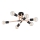 Bevestigde hanglamp OTELLO 6xE27/15W/230V zwart/beige