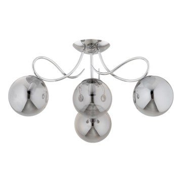 Bevestigde hanglamp OXA 4xE14/10W/230V glanzend chroom