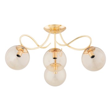 Bevestigde hanglamp OXA 4xE14/10W/230V goud