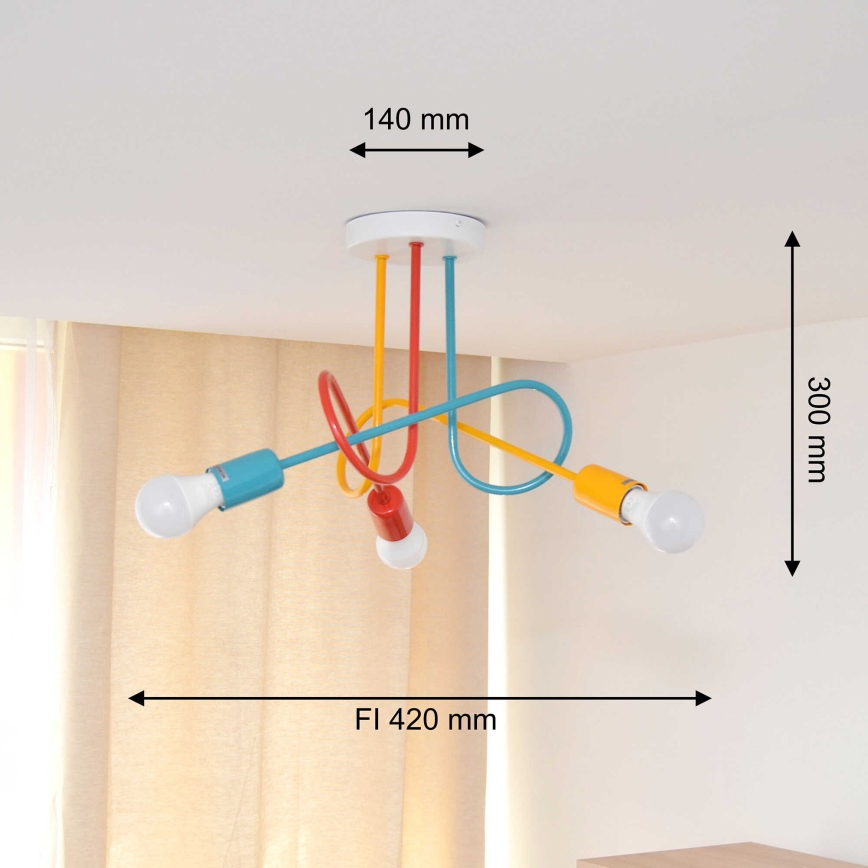 Bevestigde hanglamp OXFORD 3xE27/15W/230V