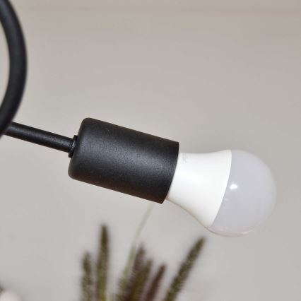 Bevestigde hanglamp OXFORD 4xE27/15W/230V zwart/paars