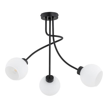 Bevestigde hanglamp PLENA 3xE27/15W/230V zwart