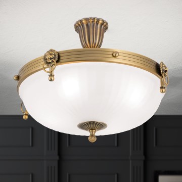 Bevestigde hanglamp ROCCA 4xE27/60W/230V diameter 43 cm brons/wit