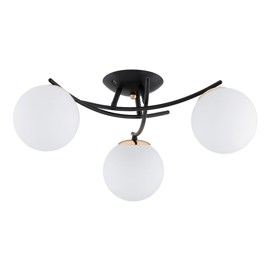 Bevestigde hanglamp SAVI 3xE14/10W/230V zwart/goud