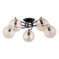 Bevestigde hanglamp SAVI 5xE14/10W/230V zwart/goud