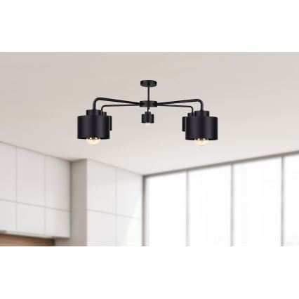 Bevestigde hanglamp SIMPLY BLACK 5xE27/60W/230V