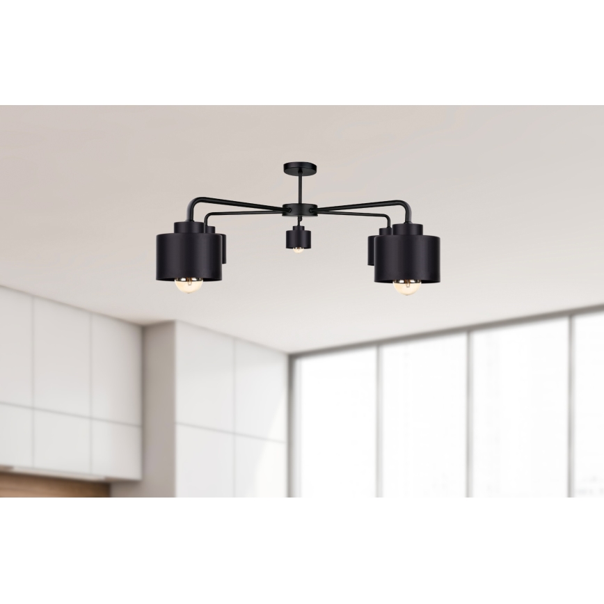 Bevestigde hanglamp SIMPLY BLACK 5xE27/60W/230V