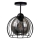 Bevestigde hanglamp SOLO BLACK 1xE27/60W/230V zwart/gerookt