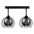 Bevestigde hanglamp SOLO BLACK 2xE27/60W/230V