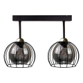 Bevestigde hanglamp SOLO BLACK 2xE27/60W/230V zwart/goud