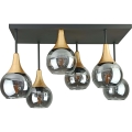 Bevestigde hanglamp SOMA 6xE27/60W/230V zwart/goud/gerookt zwart