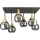 Bevestigde hanglamp SOMA 6xE27/60W/230V zwart/goud/gerookt zwart