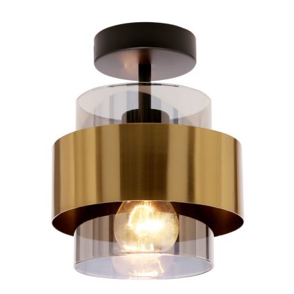 Bevestigde hanglamp SPIEGA 1xE27/60W/230V goud/zwart