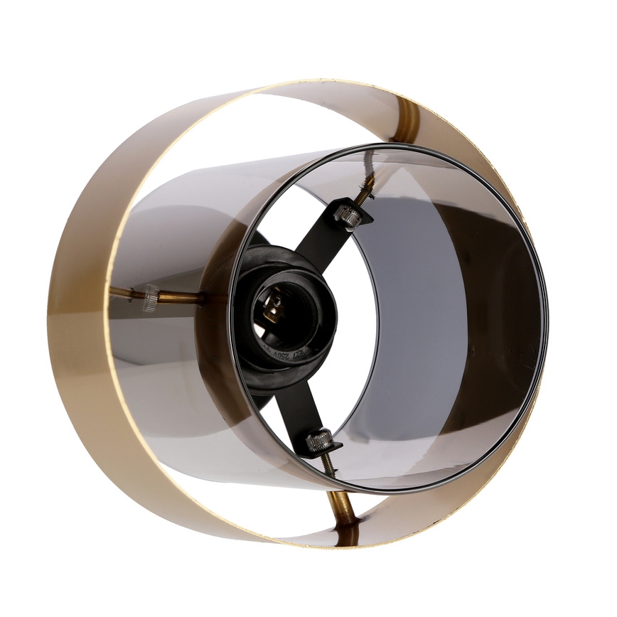 Bevestigde hanglamp SPIEGA 1xE27/60W/230V goud/zwart