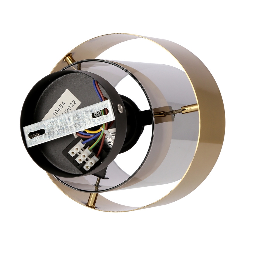 Bevestigde hanglamp SPIEGA 1xE27/60W/230V goud/zwart