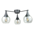 Bevestigde hanglamp STAR 3xE27/60W/230V zwart/doorzichtig