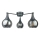 Bevestigde hanglamp STAR 3xE27/60W/230V zwart/gerookt zwart