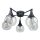 Bevestigde hanglamp STAR 5xE27/60W/230V zwart/doorzichtig