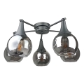 Bevestigde hanglamp STAR 5xE27/60W/230V zwart/gerookt zwart