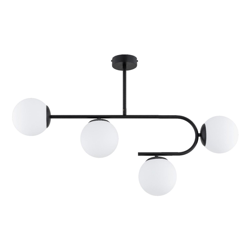 Bevestigde hanglamp STELLAR 4xE14/10W/230V zwart