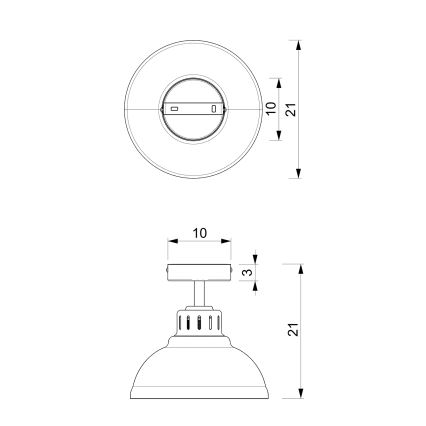 Bevestigde hanglamp SVEN 1xE27/15W/230V beige
