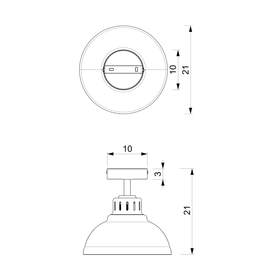 Bevestigde hanglamp SVEN 1xE27/15W/230V wit