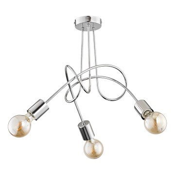 Bevestigde hanglamp TANGO 3xE27/15W/230V glanzend chroom