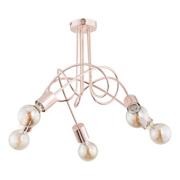 Bevestigde hanglamp TANGO 5xE27/15W/230V koper
