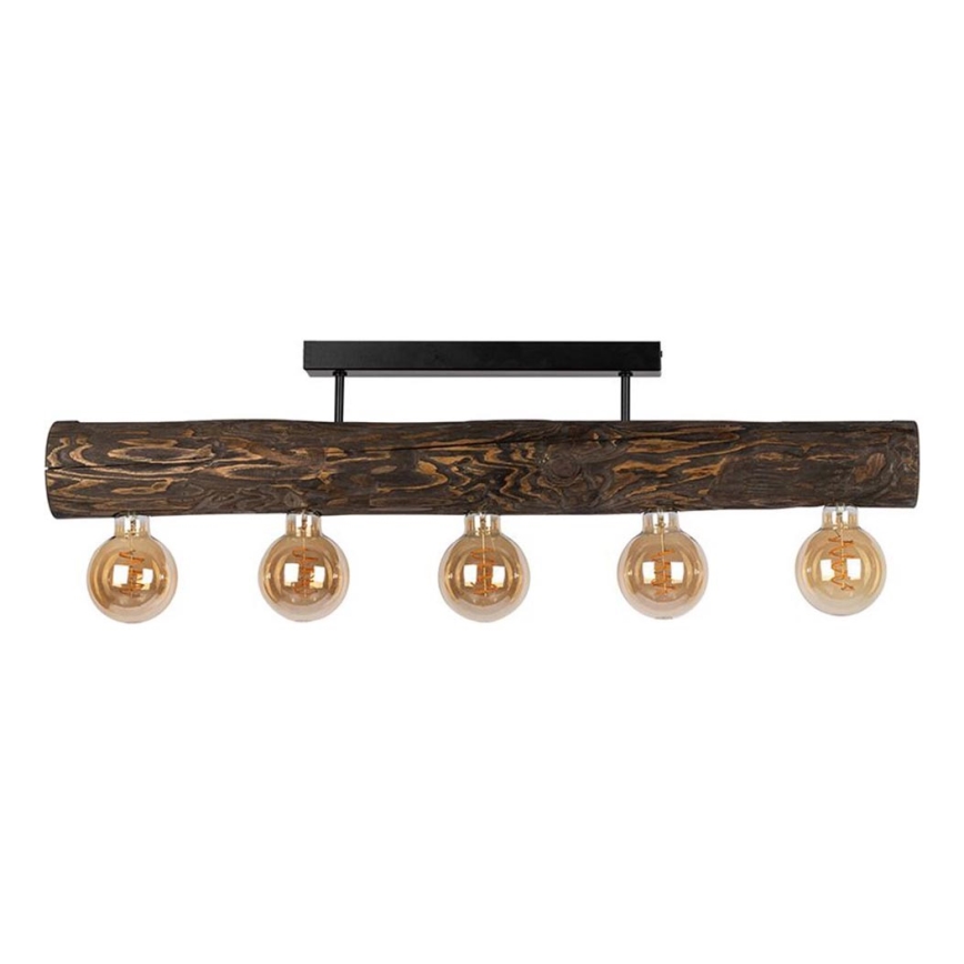 Bevestigde hanglamp TRABO 5xE27/60W/230V grenen