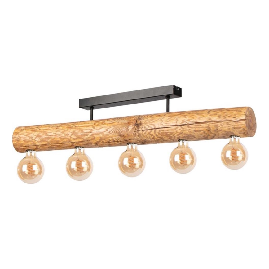 Bevestigde hanglamp TRABO 5xE27/60W/230V grenen