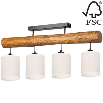 Bevestigde hanglamp TRENO 4xE27/25W/230V Dennenboom – FSC gecertificeerd